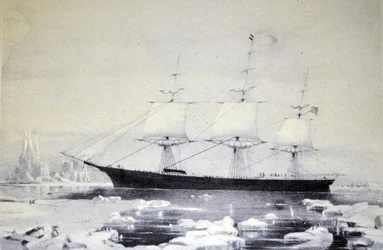 Illustration de Currier & Ives du 19ème siècle. Clipper Red Jacket